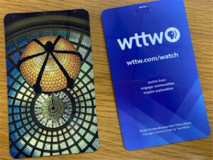 The Tiffany dome in Chicago's Cultural Center featured on a giveaway for WTTW. (photo: Teel Miller)